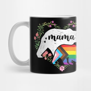 LGBTQ Mama Bear Progress Pride Flag Gay Equal Rights Mug